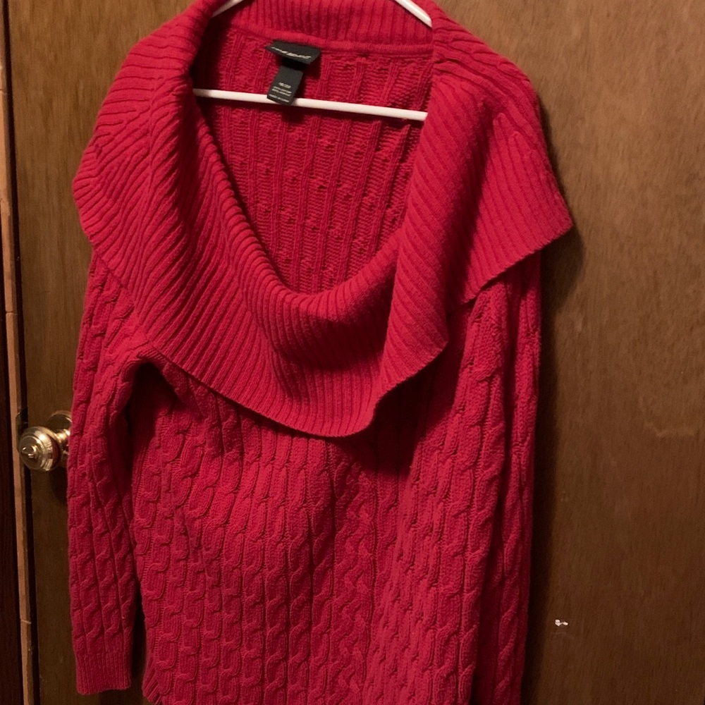 Lane Bryant Bold Red Cowl Neck Sweater